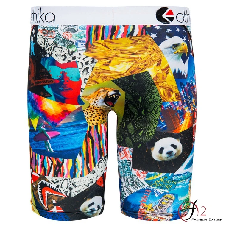 Street Wear Men Fancy Underwear Animal Printed Underwear Boxer Shorts