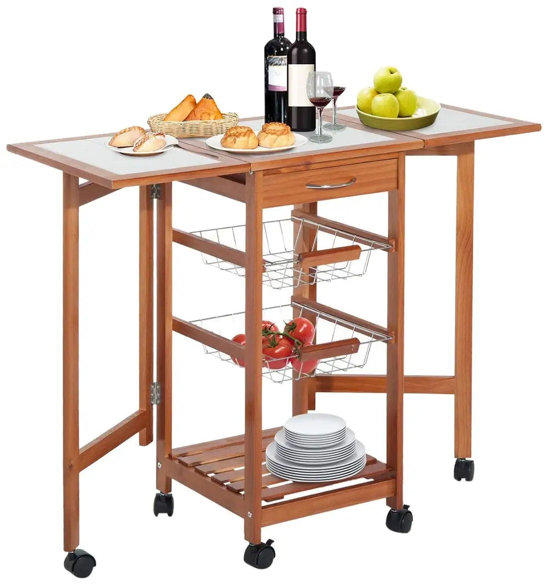 Hot Selling Product Serving Trolley Cart Mobile Food Kitchen Trolley