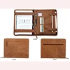 Pad folio Portfolio Planner Organizer Zippered Document holder made in cow leather with A4 sized pocket compatible