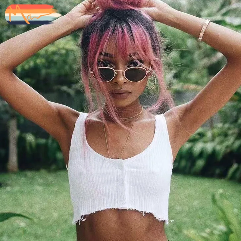 

Maxnegio summer crop top fashion vest motorcycle vest