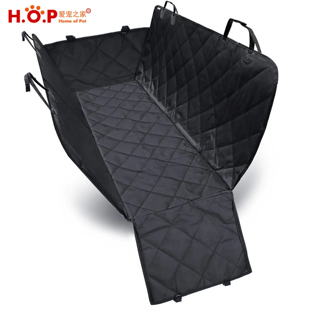 

Waterproof Scratch Proof Nonslip Durable Soft Pet Car Back Rear Seat Covers Hammock Style With Middle Zipper Dog Car Seat Cover, Black