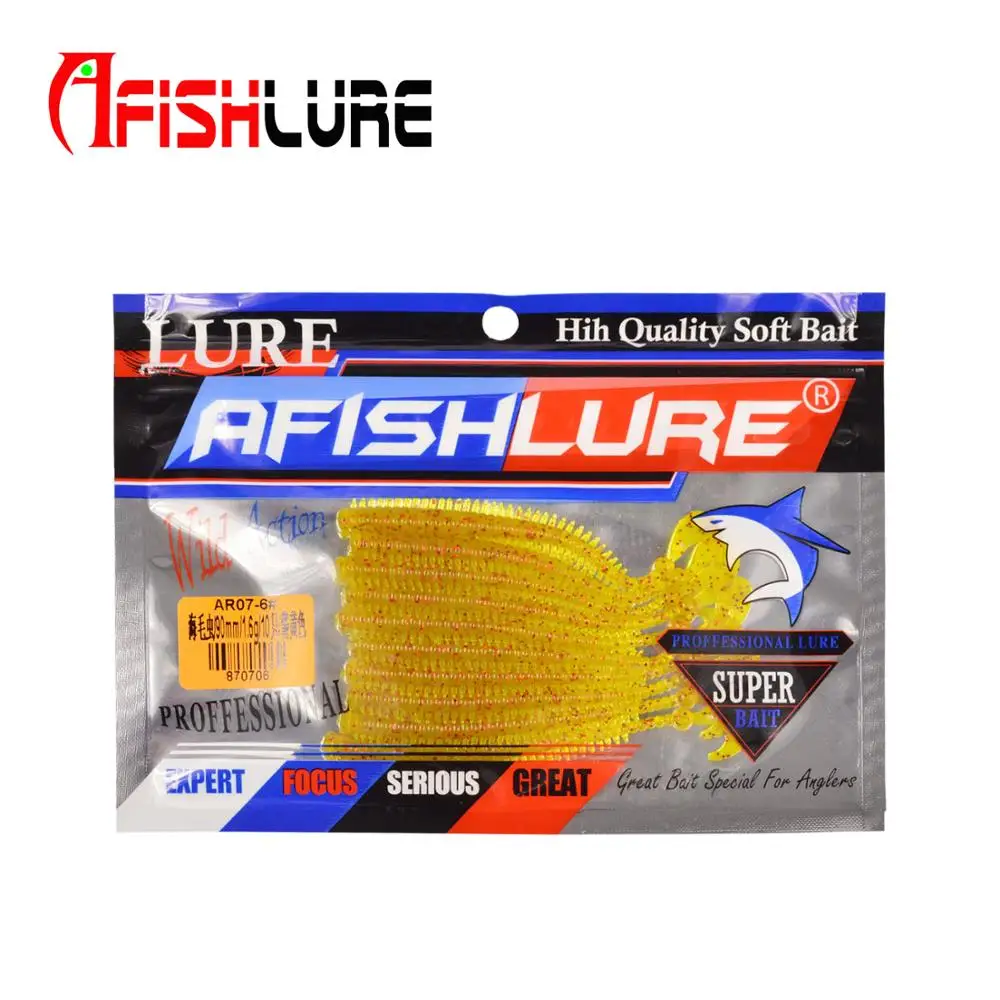 

Weihai Artifical PVC Soft Fishing Baits Plastic Worm Earthworm 90mm 1.6g 10pcs/Bag, Various color