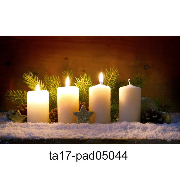 Home decor led canvas printing, lighted candle picture canvas painting