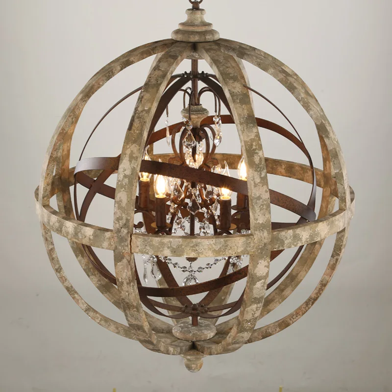 Antique Lighting Globe Wooden Chandelier Led Crystal Pendant Light With Ce Antique Lighting Globe Wooden Chandelier Led Crystal Pendant Light With Ce