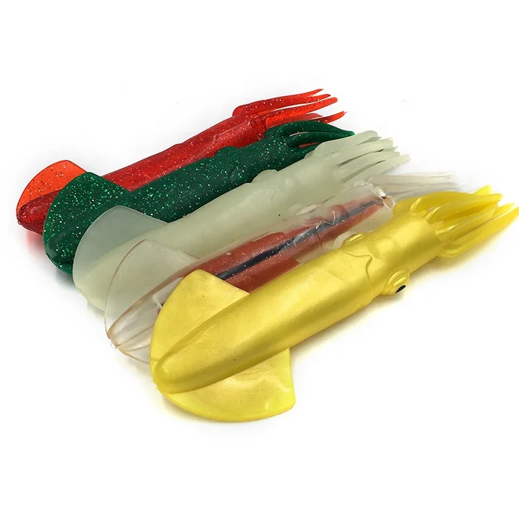 Soft Plastic Squid Fishing Lure Fresh Salt Water Fishing Tackle