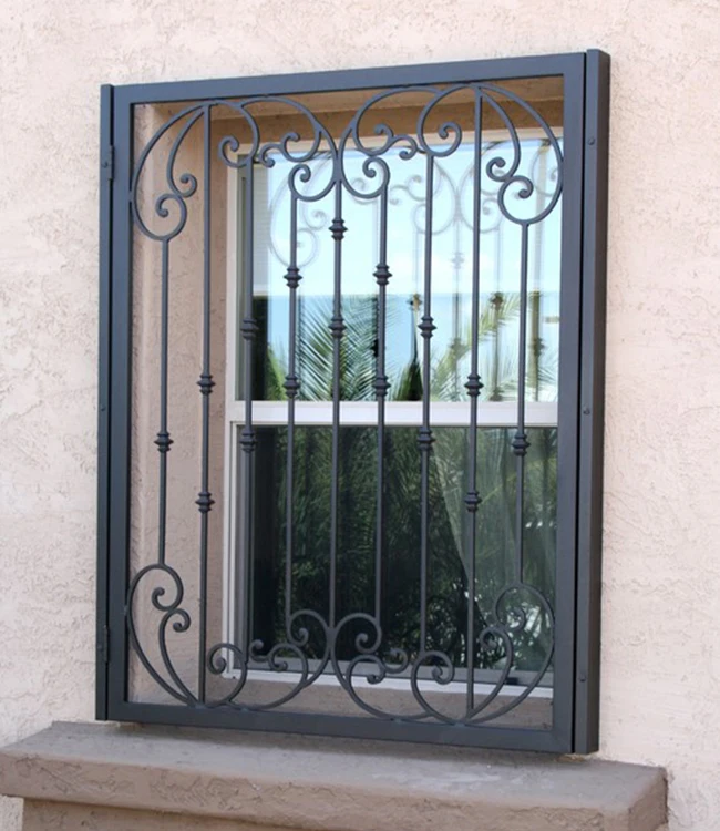 cheap house decorative morden simple wrought iron window