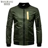 TONGYANG Mens Autumn Color Ribbon Collar Men's Flight Jacket Bomber Flight Coat Air Force Military Reversible Rothco Jacket