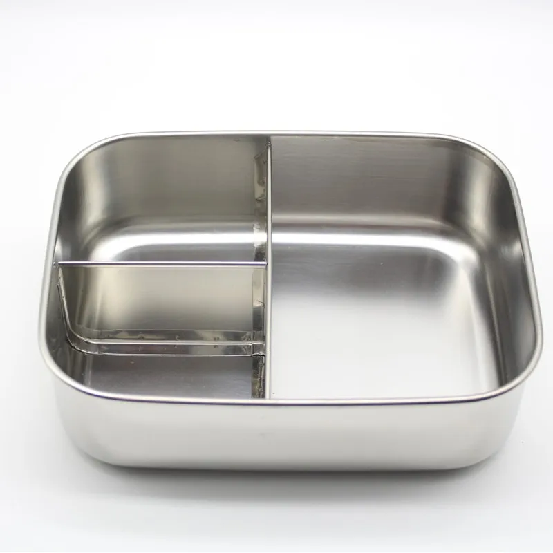 Stainless Steel 18/8 Square Lunch Box,Bento Lunchbox For Kids Or Adults