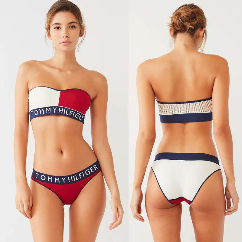 

New sexy swimsuit color bikini split swimsuit set, White