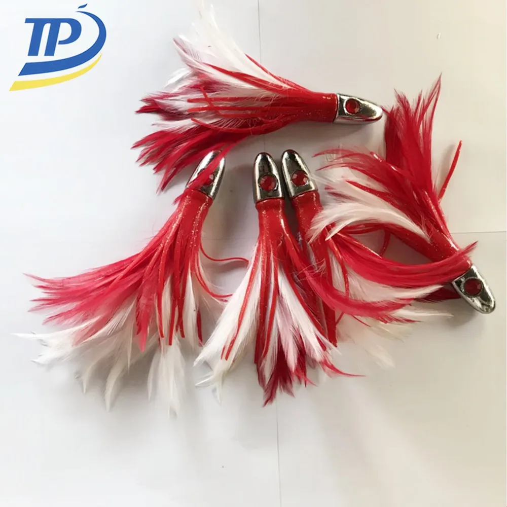 Jig Head With Feather Skirt Tuna Lure Buy Jig Head With Feather Skirt