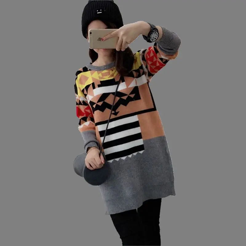 Korea 2016 New Autumn font b Winter b font Fashion Women Sweater Casual Loose Big yards