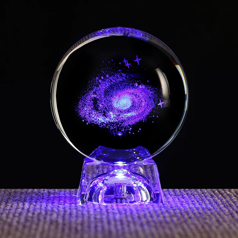 K9 Optical Crystal Ball on Cube Trophy