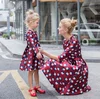 High grad European style Autumn Winter mother daughter dresses casual decent matching mother and daughter clothes for party
