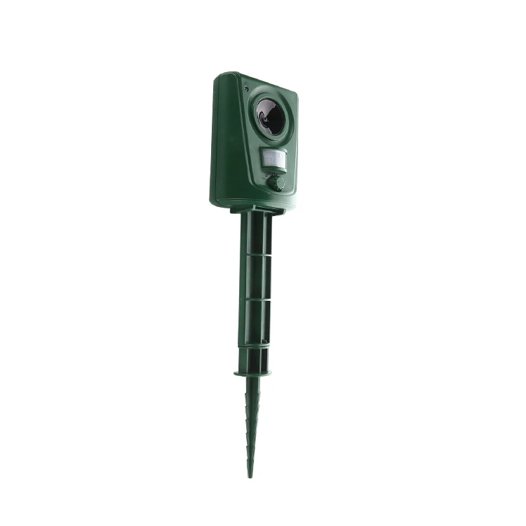 

Solar powered garden PIR motion sensor animal repeller ultrasonic, Green