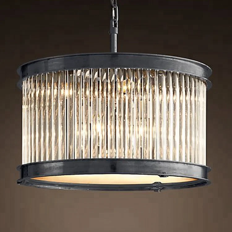 

Warm Light Modern Clear Crystal Chandelier Round Kitchen Room Cristal Pendant Lamp Restaurant Vintage Cristal Light CZ2593/6, Matt black & plating gold & plating chrome