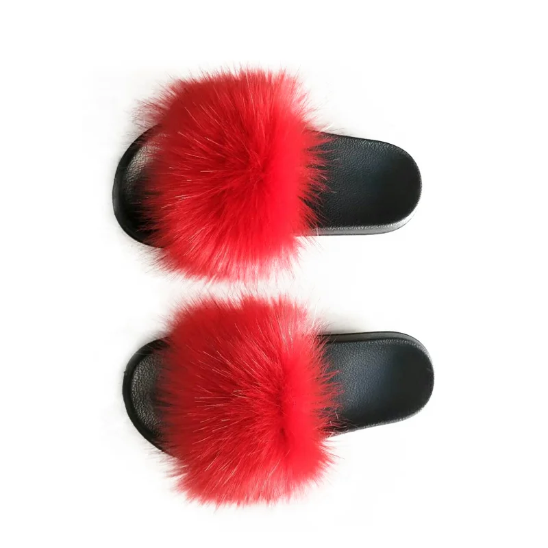 Factory Sell Custom Fluffy Wholesale Women Faux Fur Slipper - Buy Faux Fur Slipper,Wholesale Fur ...