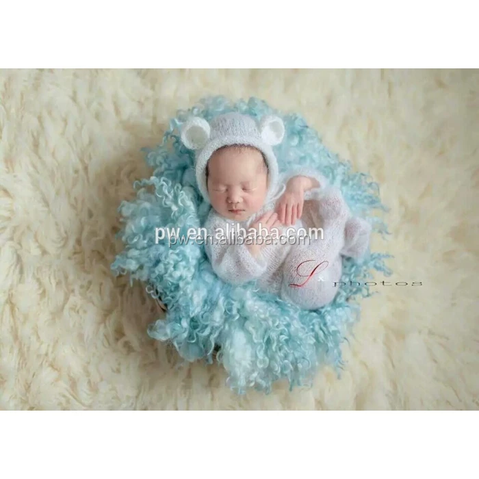 

Knit baby bonnet and romper set Newborn baby photography prop Knitted baby overall Photo prop Outfit