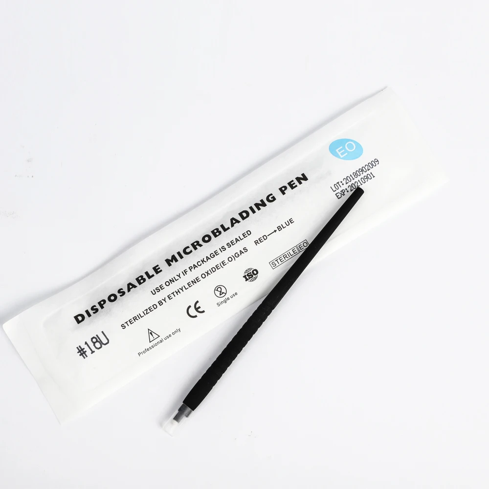 

New Arrival Nami Black 0.16mm 18U Microblading Permanent Makeup Disposable Microblading Pen, Balck