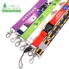 Wholesale personalised embroidery polyester custom double sided jacquard neck woven logo lanyards customized for promotion