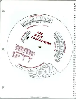 Air Duct Calculator Chart