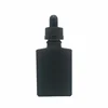 15 ml 30 ml 1 oz 4 oz serum beard oil eliquid round rectangle square 30ml matte black essential oil eliquid glass dropper bottle
