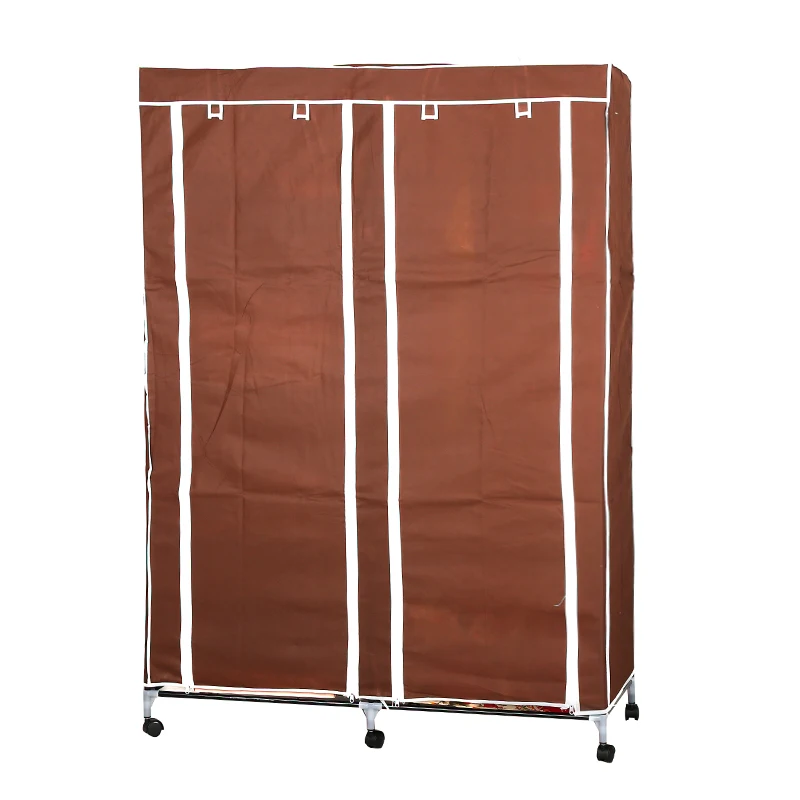 Simple Assembled Iron Tubes Cabinet Non-woven Folding Wardrobe With ...