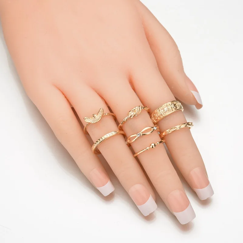 

European and American fashion diamond ring set 12 piece set ring, Picture
