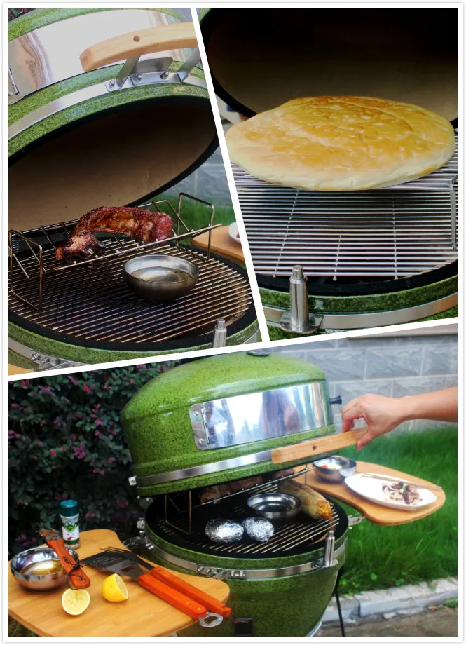 Steel Egg Bbq Pizza Oven Outdoor Ceramic Kamado Grill Chicken Bbq
