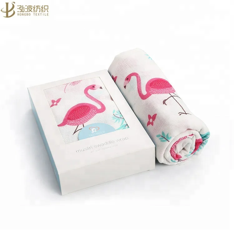 

70% Bamboo + 30% Cotton Muslin Baby Swaddling Receiving Blankets