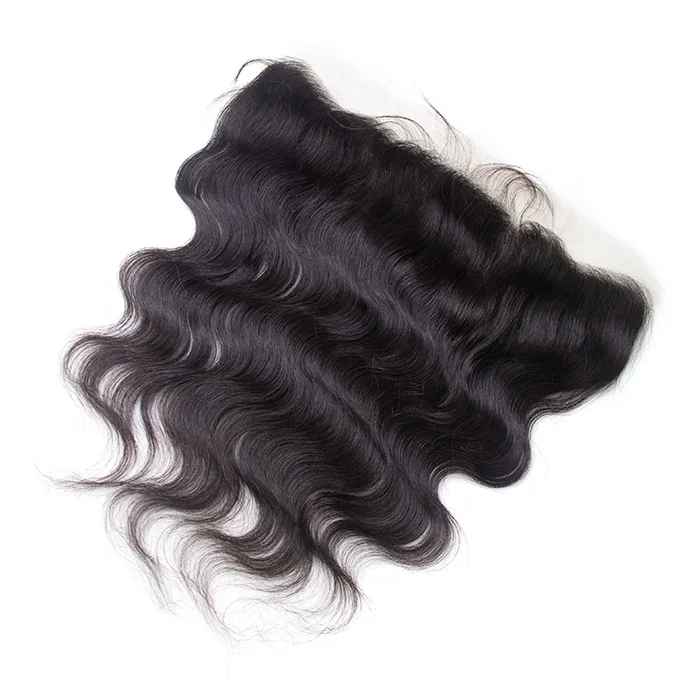 

Top grade full cuticle aligned 4*13 body wave virgin human hair pre plucked transparent swiss lace frontal