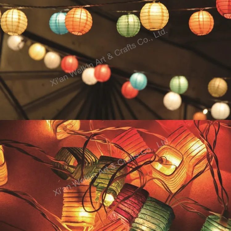 Mini paper lantern string light