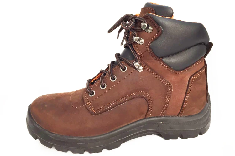 Uk 8 Inch Brown Cow Leather Tuff Truck Driver Work Safety Boots ...