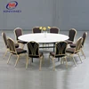 Luxury hotel used 8ft hotel folding round table with lazy susan