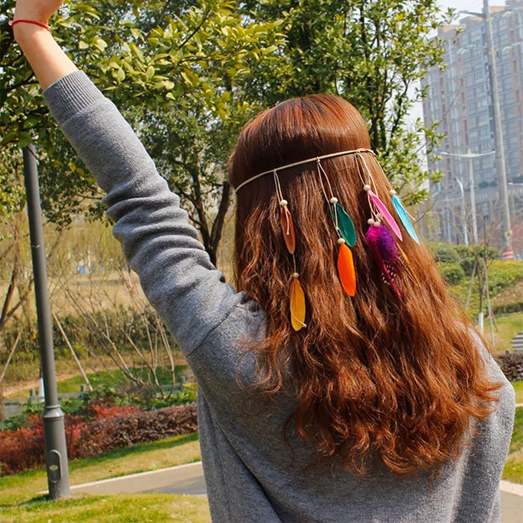 indian decorative feather hair ornament