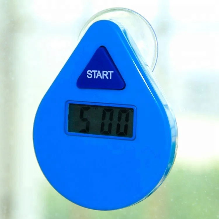 Water Drop Shape Waterproof Lcd Digital Display Countdown Shower Timer ...