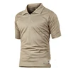 TS0101 fast dry polyester Men's Tactical Performance Polo Short Sleeve Moisture Wicking Tee Shirt short sleeves T shirt