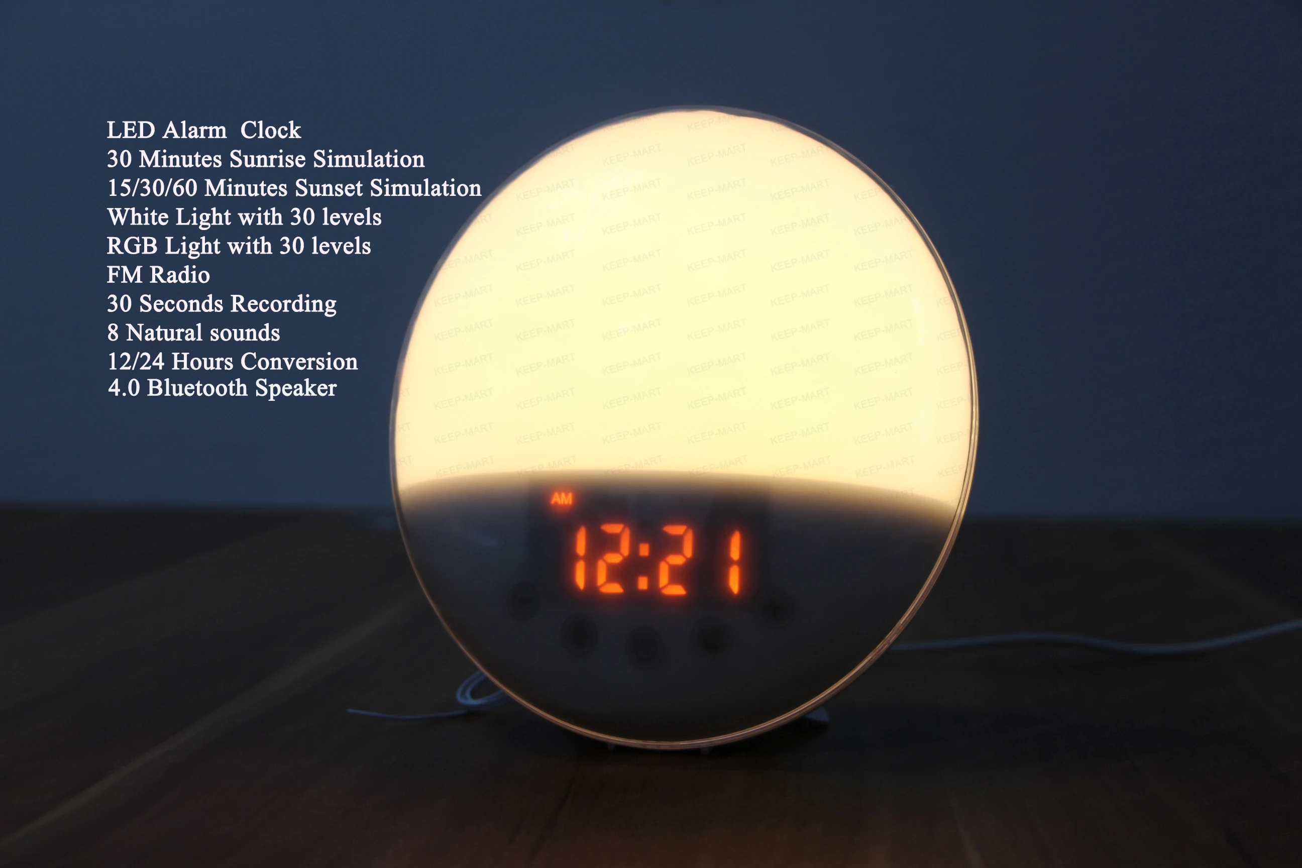Multifunctional Wake Up Light Radio Alarm Clock Buy Multiple Wake Up Light With Voice