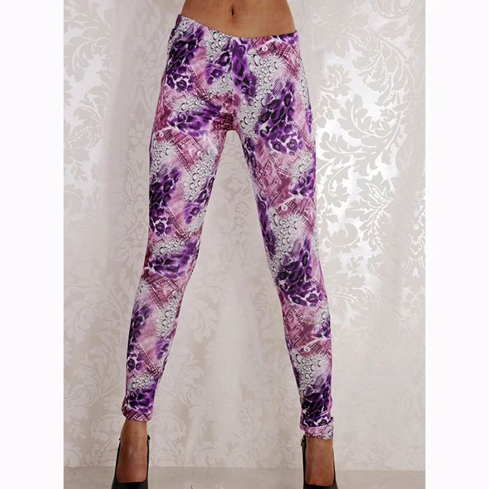 

Wonder Beauty 3 Colors Skinny Stylish Printing Cool Street Wear Women Leggings, As shown