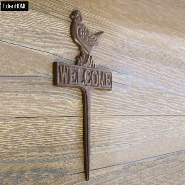 Hot Selling Cast Iron Yard Sign Stakes Bird Design Garden Stakes Buy