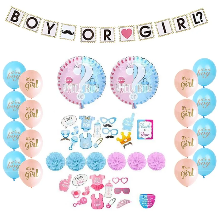 Reveal Gender Ideas Boy Or Girl Balloon Baby Shower Decor Gender