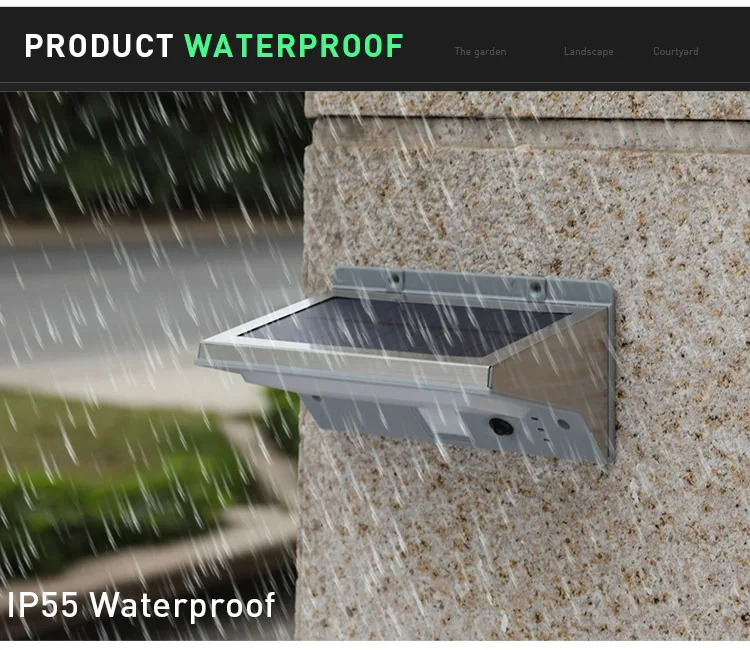 21 LED Outdoor 3 Mode Waterproof Solar Powered Motion Sensor Light