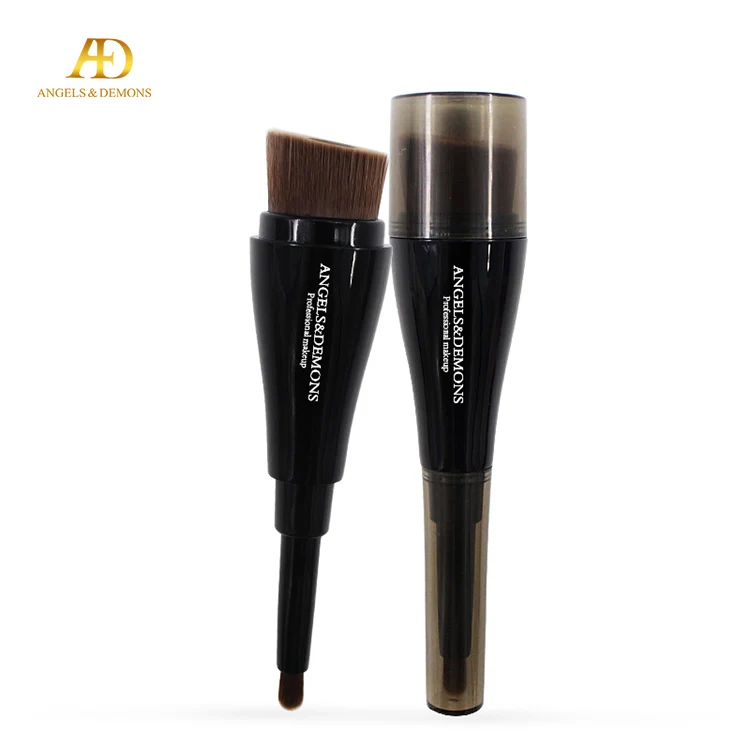

2 in 1 Factory Supply 2019 Face Foundation Custom Makeup Brush, Black or customized color