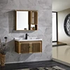 Bathroom product wholesaler bathroom furniture cheap price aluminum washroom vanity cabinet with ceramic sink hotel equipment