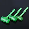 50/55/60mm Transparent Green Plastic Handle Round Rubber Mallet