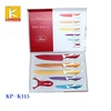 FDA Food stand soft handle safety 6pcs coloful non stick knife set