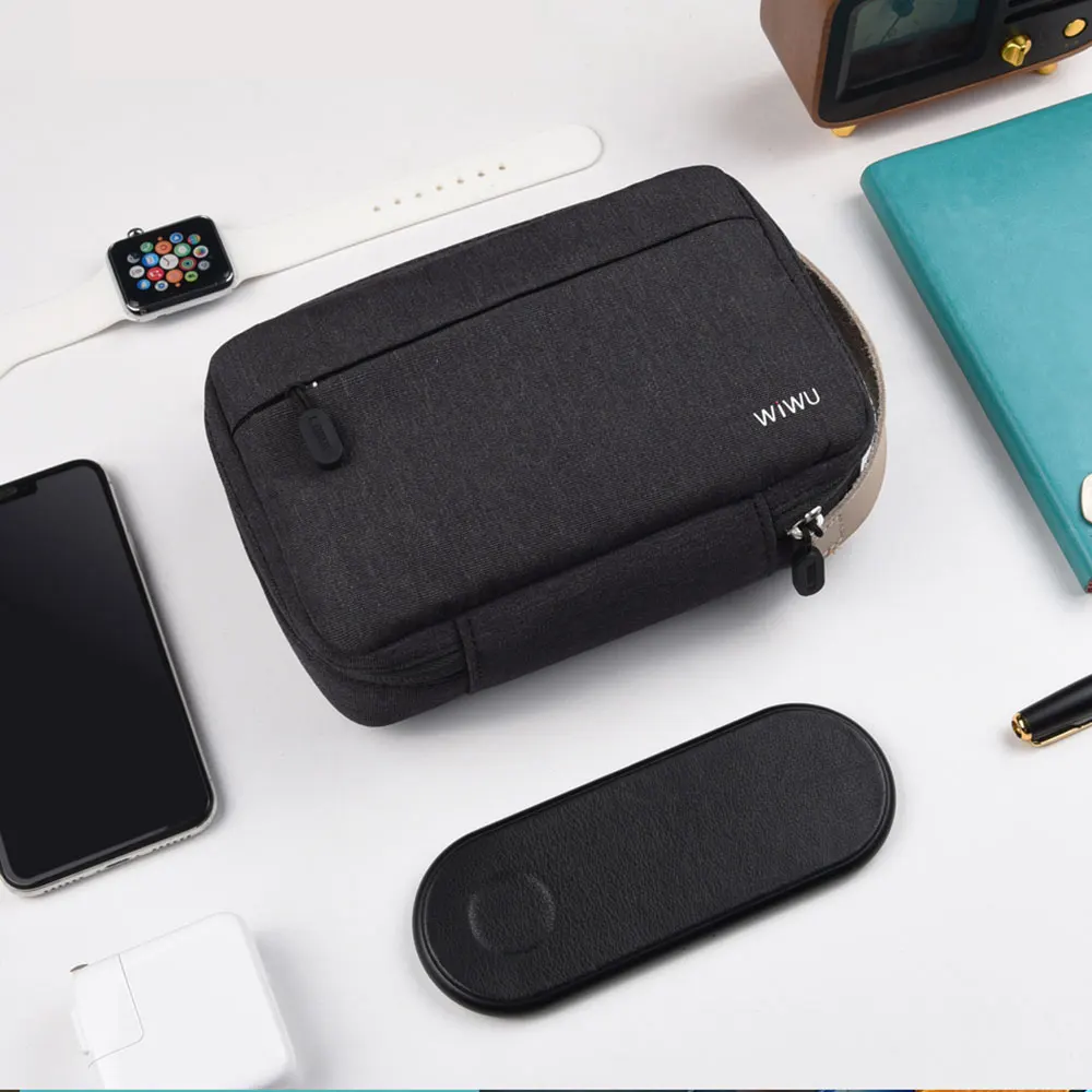 WIWU Manufacture Electronics Accessories Carry Case Travel Organizer Bag For Cable Earphone Power Bank Charger Digital Gear Bag