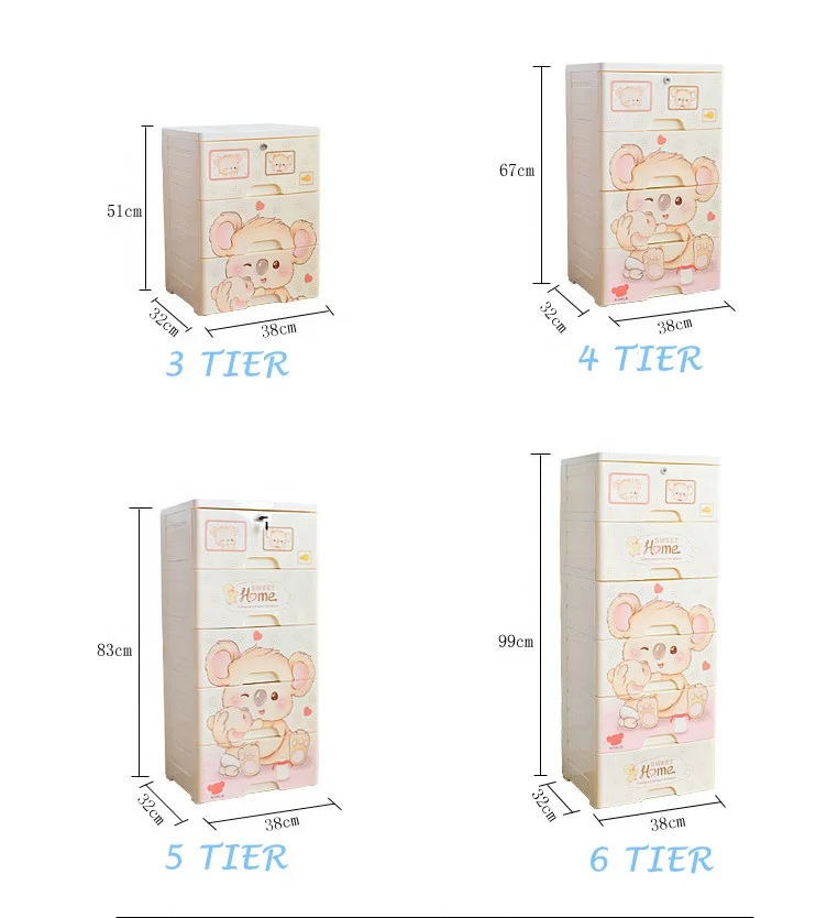 
Plastic Wardrobe For Kids Baby Plastic Storage Drawers 