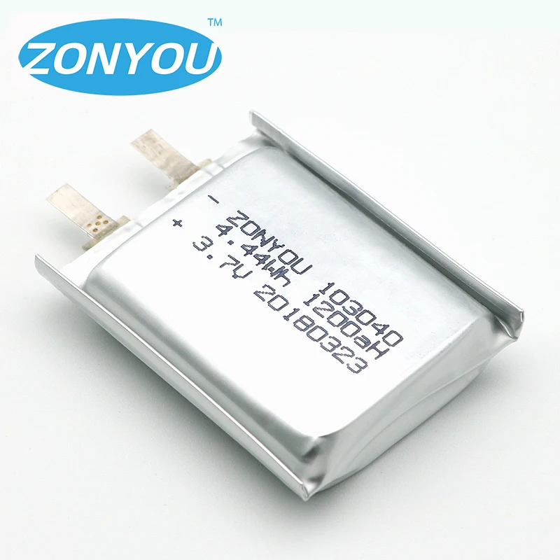
SZ Rechargeable 103040 1200mAh 3.7V 4.44Wh Li-ion Lithium Ion Polymer Lipo Batteries Battery for Headlamp 