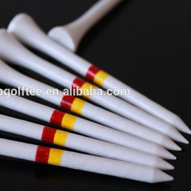 
Fair price for two color striped bamboo golf tees 
