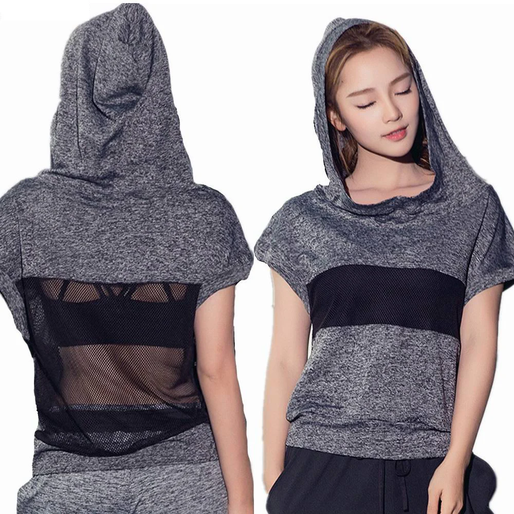

Wholesale Korea Women Fitness Top Yoga Shirt Hooded Running Shirt Female Workout Gym Vest Sport Tank Top Apparel Clothing, N/a